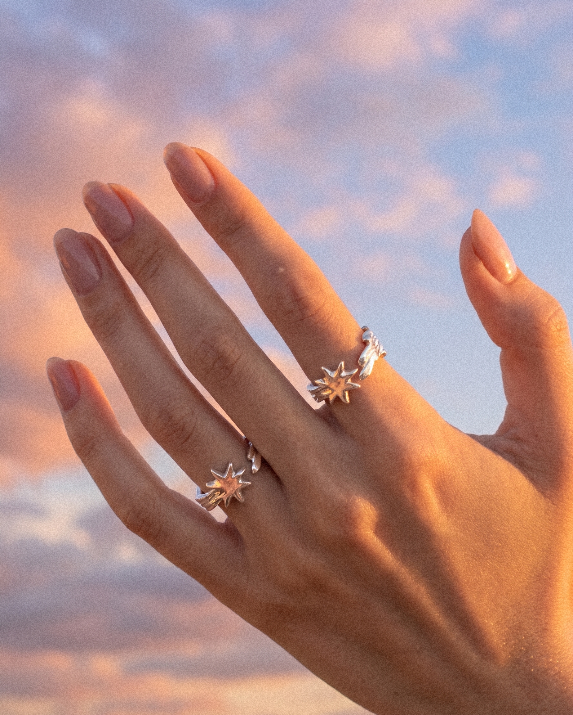 Comet ring in silver