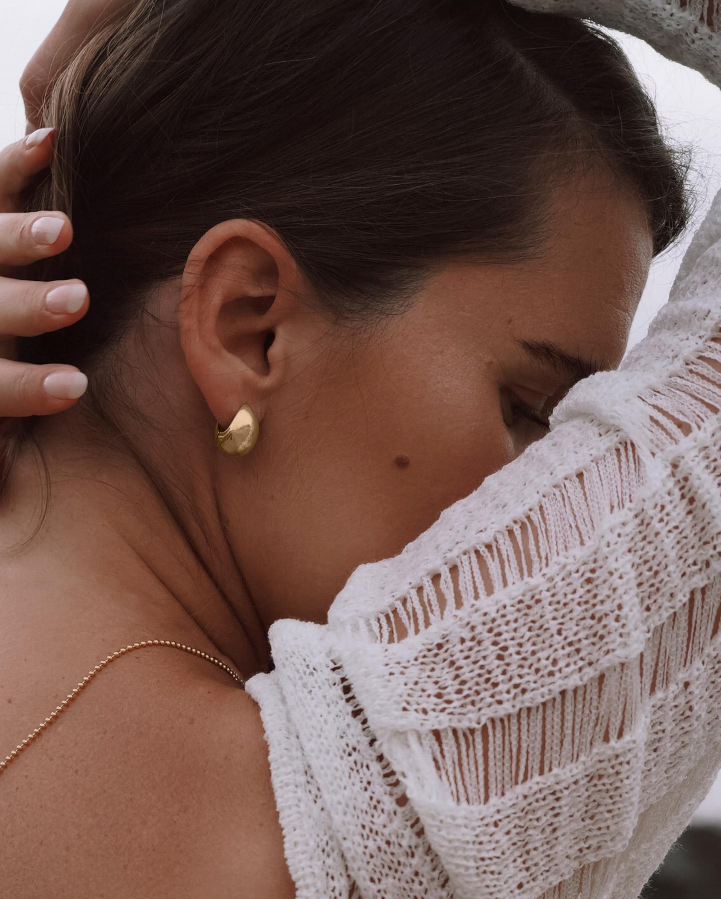 Drops earrings in silver with gold plating