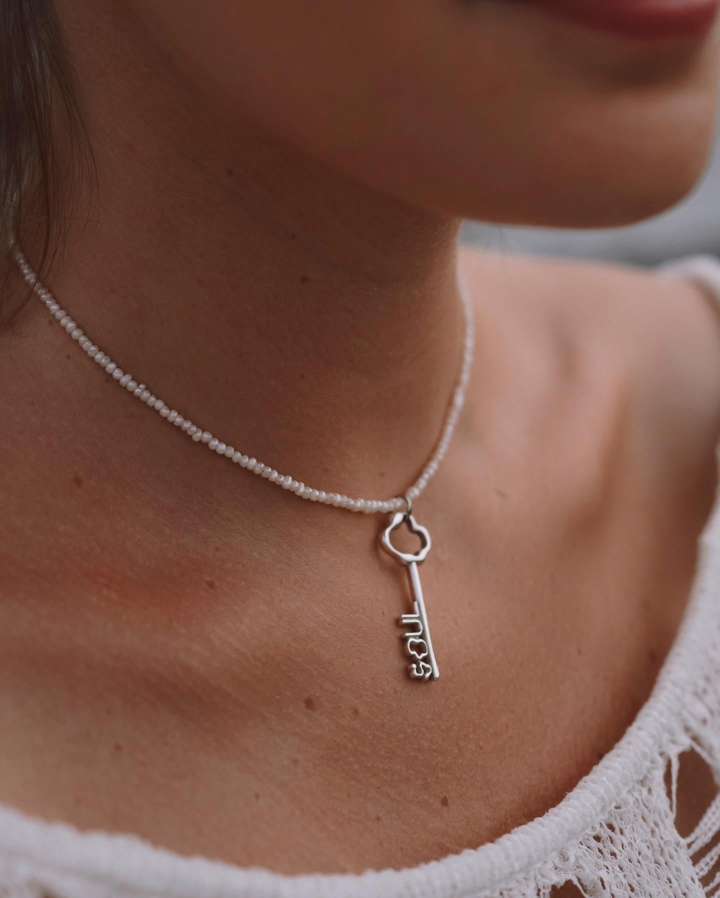 Soul Key pendant necklace in silver