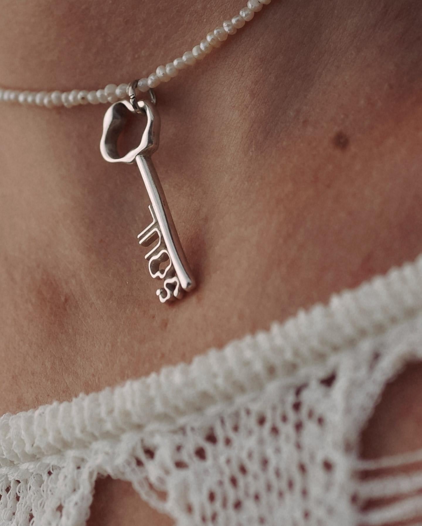 Soul Key pendant necklace in silver