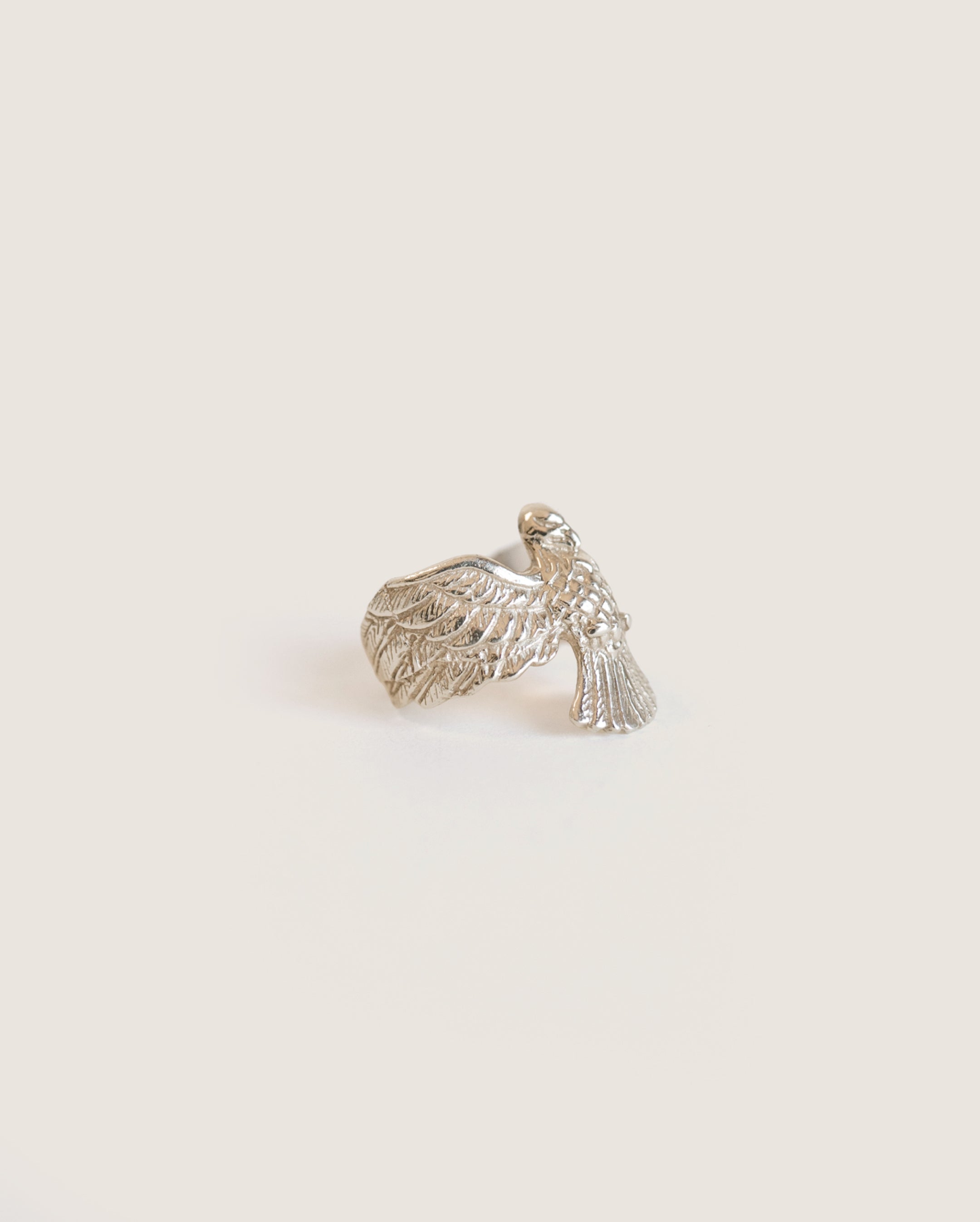 Bird ring in silver