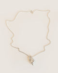 Shell pendant chain necklace in silver
