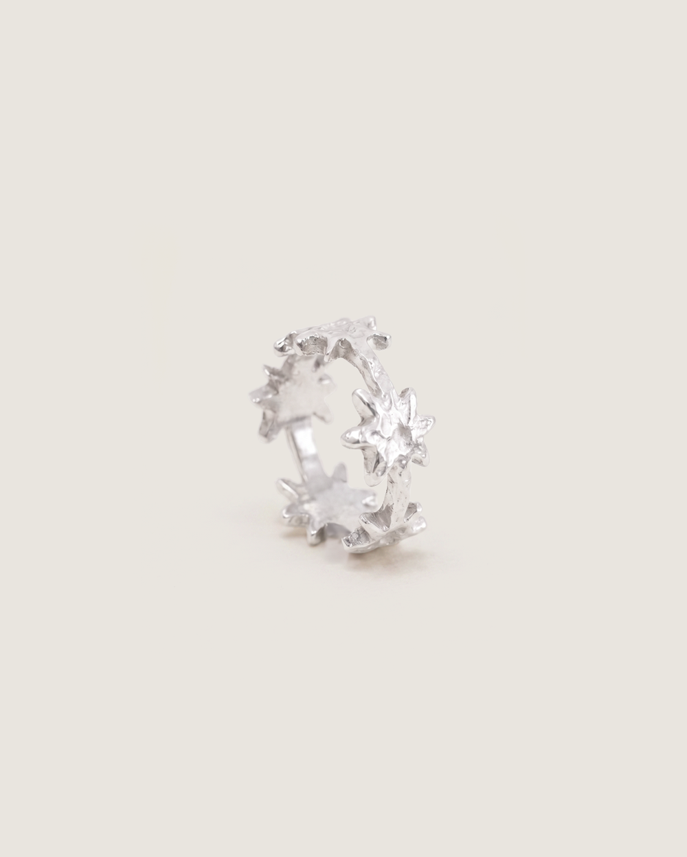 Dancing Stars ring in silver